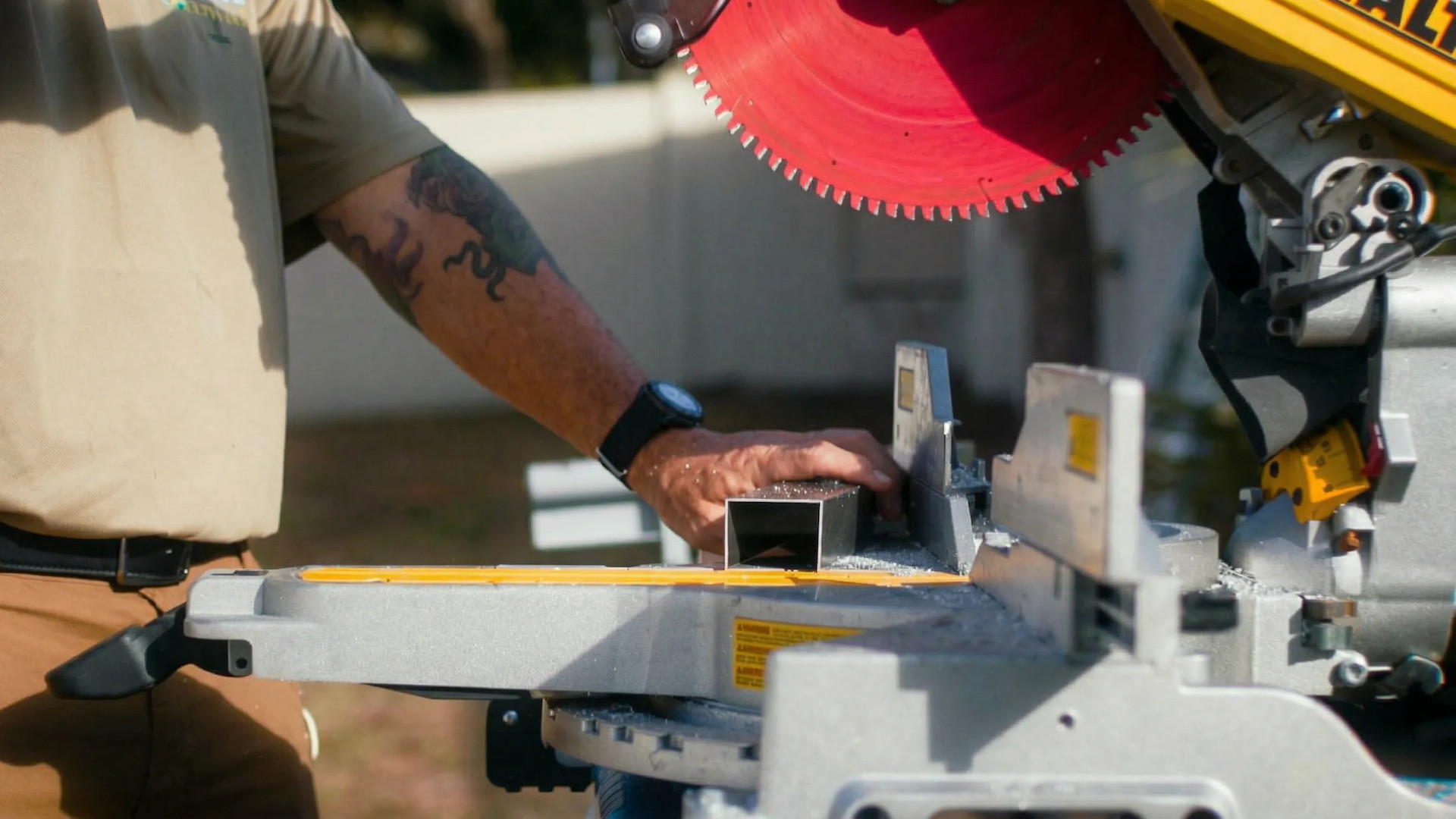 cutting aluminum for a back porch screen enclosure